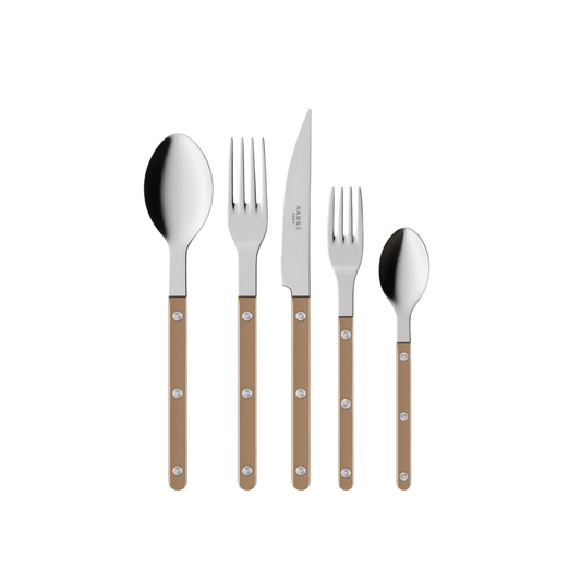 Bistrot Pearly 5-Piece Cutlery Set - Caramel