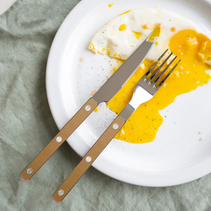 Bistrot Pearly 5-Piece Cutlery Set - Caramel