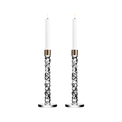 Carat Candlestick Brass Large - Set of 2