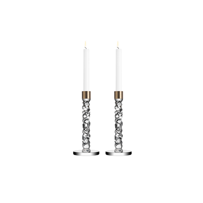 Carat Candlestick Brass Medium - Set of 2