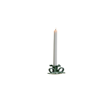 Ceramic Bow Candle Holder- Green