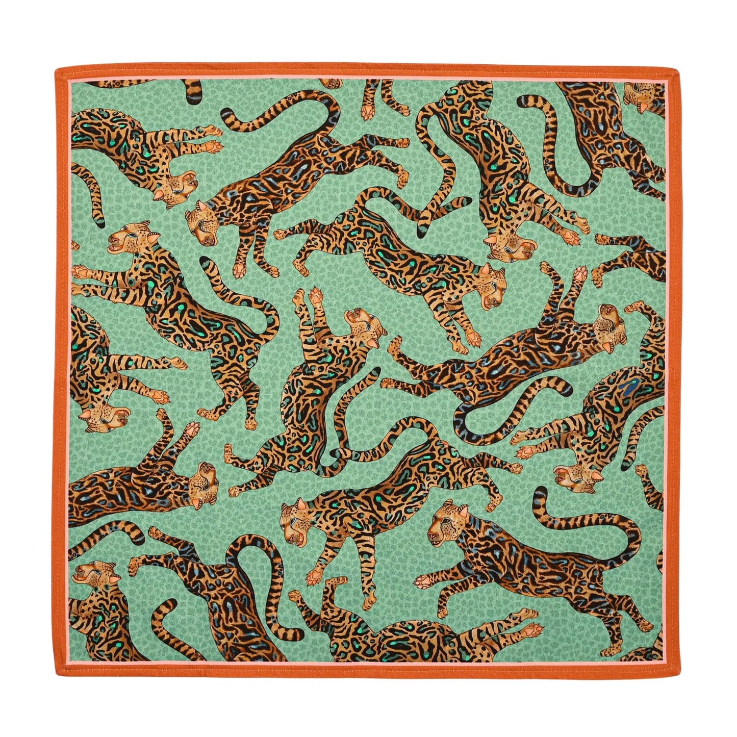 Cheetah Kings Napkins in Jade - Set of 2