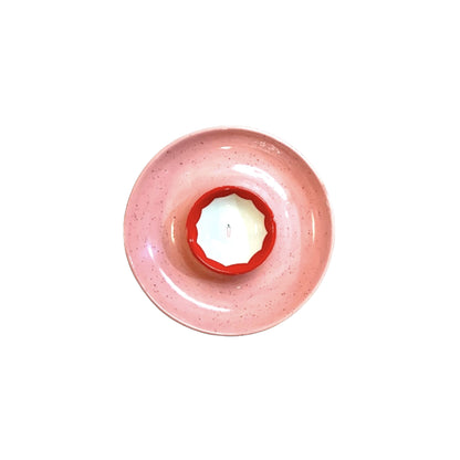 Chip and Dip Plate (Red and Pink)