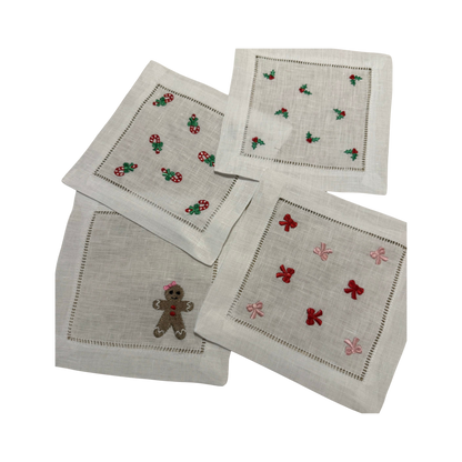 Christmas Cocktail Napkins - Set of 4