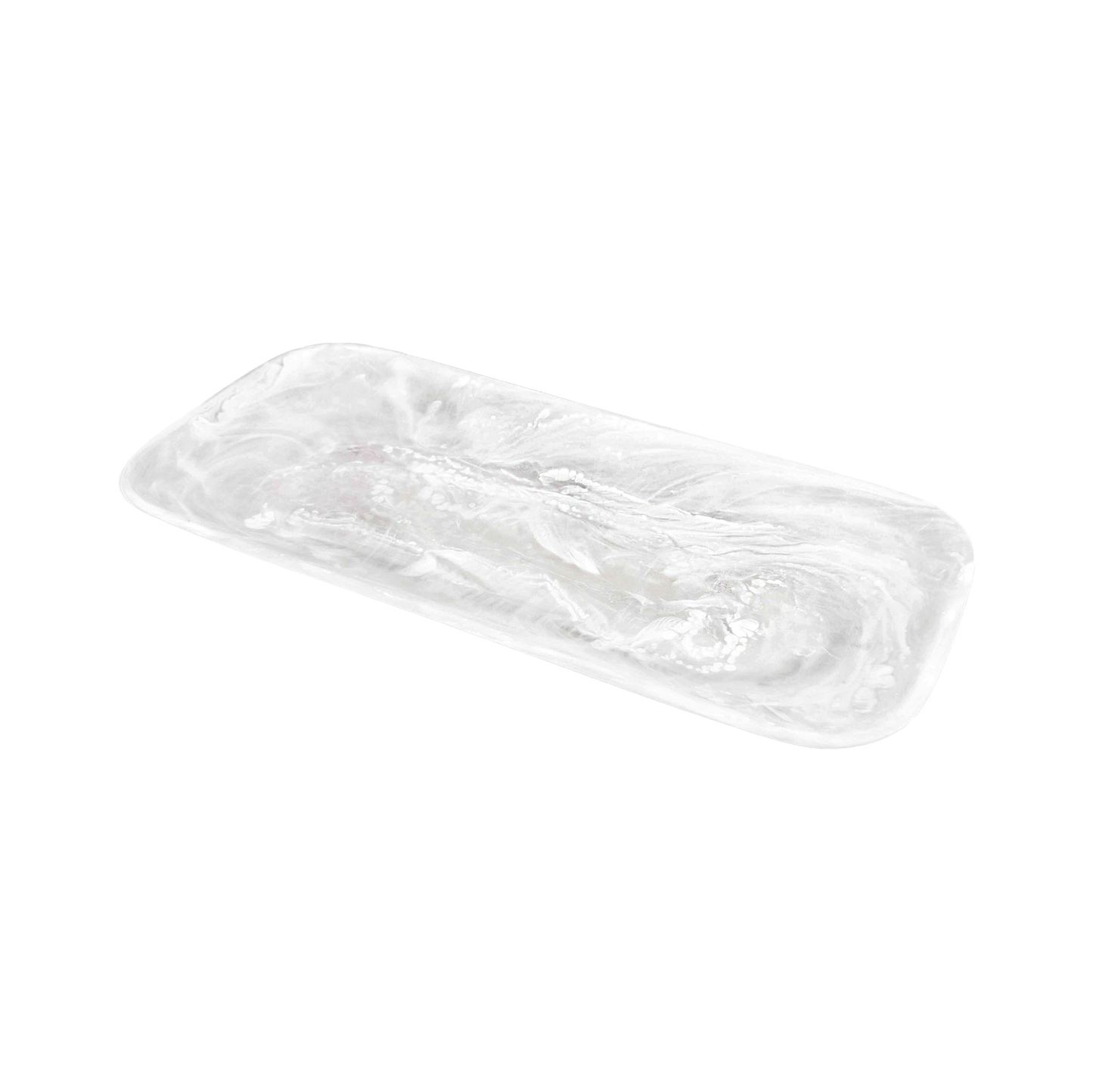 Classical Rectangle Platter- White Swirl