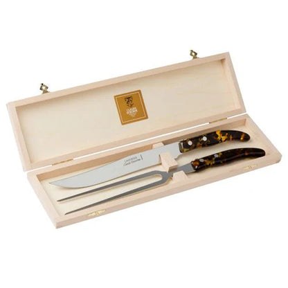 Claude Dozorme Berlingot Laguiole Carving Set - Flake