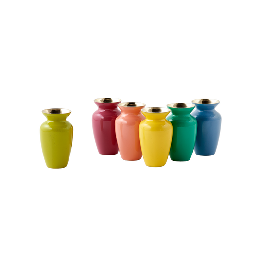 Colored Vase Brass Acqua