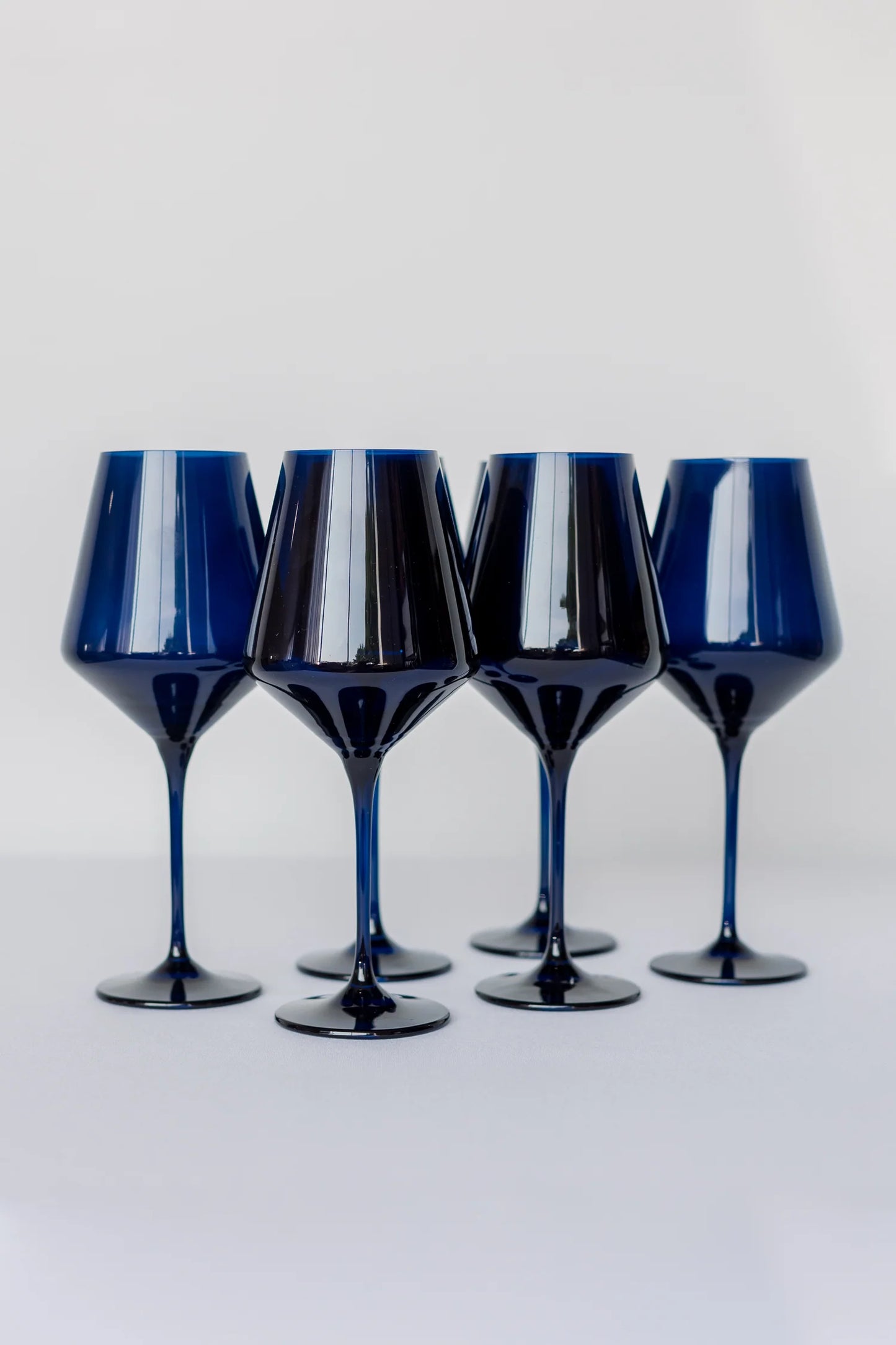 Colored Wine Stemware - Midnight Blue Set of 6