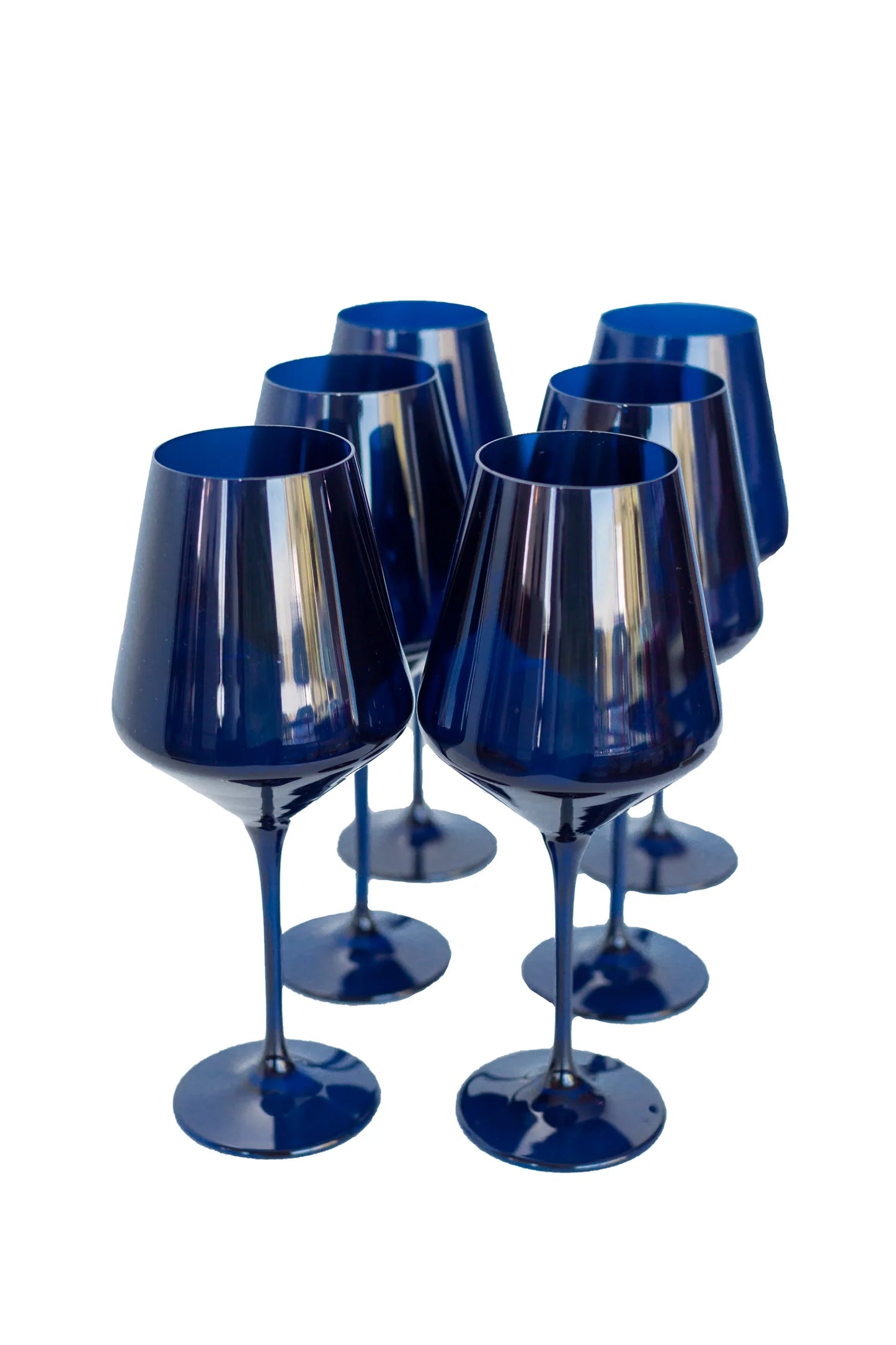 Colored Wine Stemware - Midnight Blue Set of 6