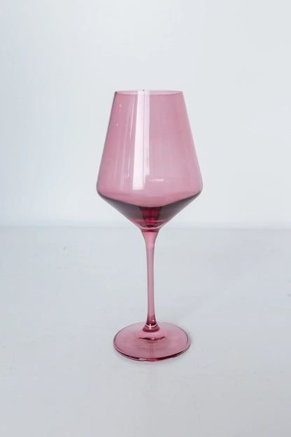 Colored Wine Stemware - Rose Set of 6