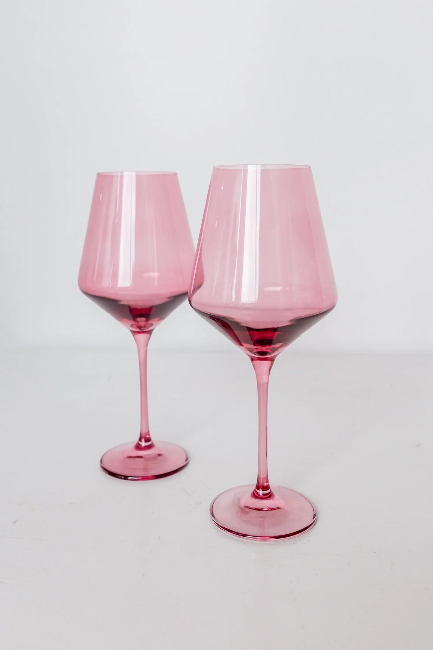 Colored Wine Stemware - Rose Set of 6