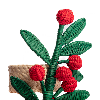 Holly Christmas Napkin Ring - Set of 4