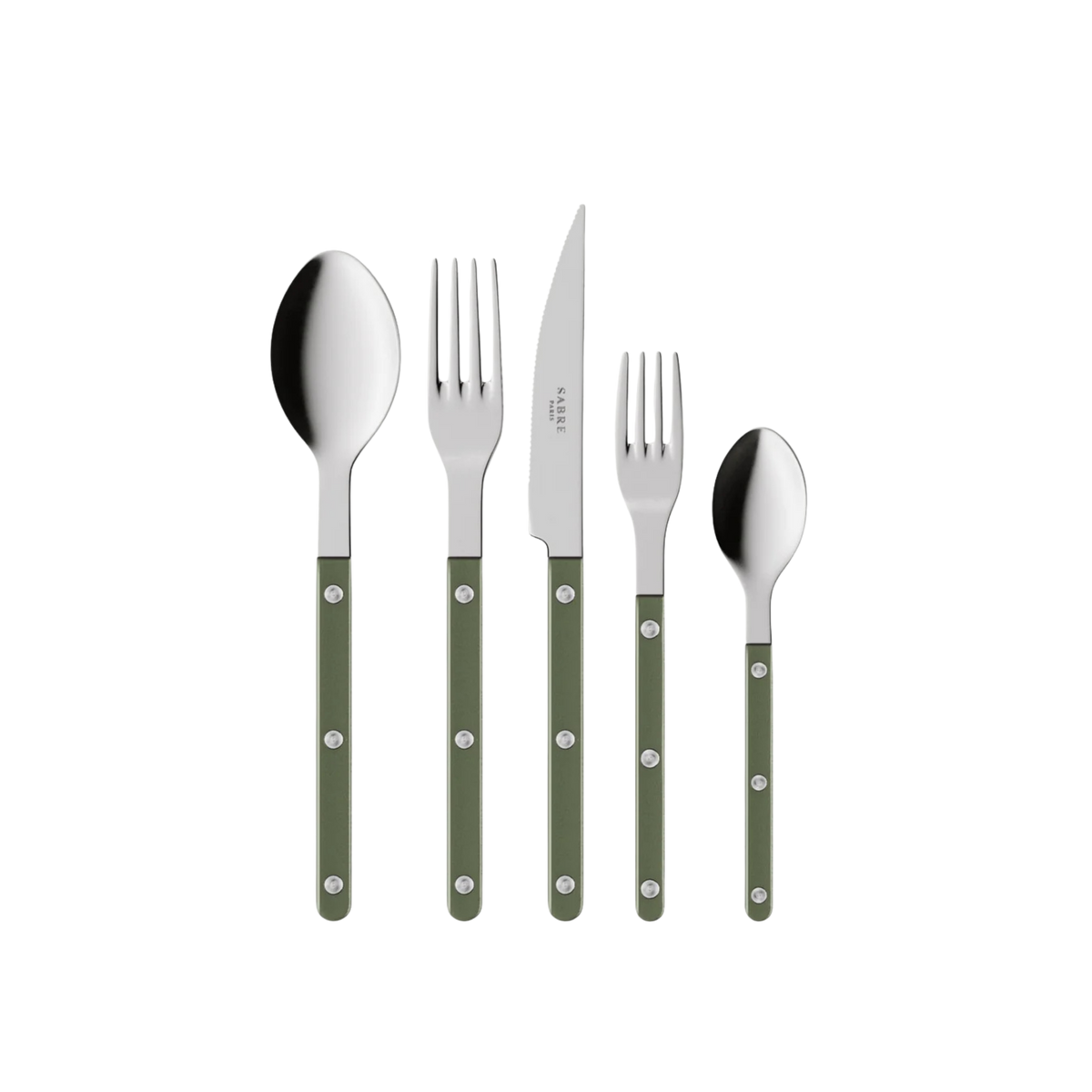 Bistrot Pearly 5-Piece Cutlery Set - Dark Green