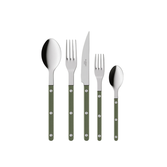 Bistrot Pearly 5-Piece Cutlery Set - Dark Green