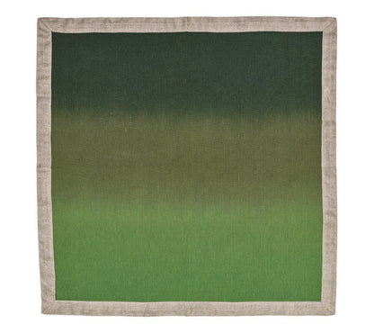 Dip Dye Napkins in Cool Tones Olive and Green - Set of 4