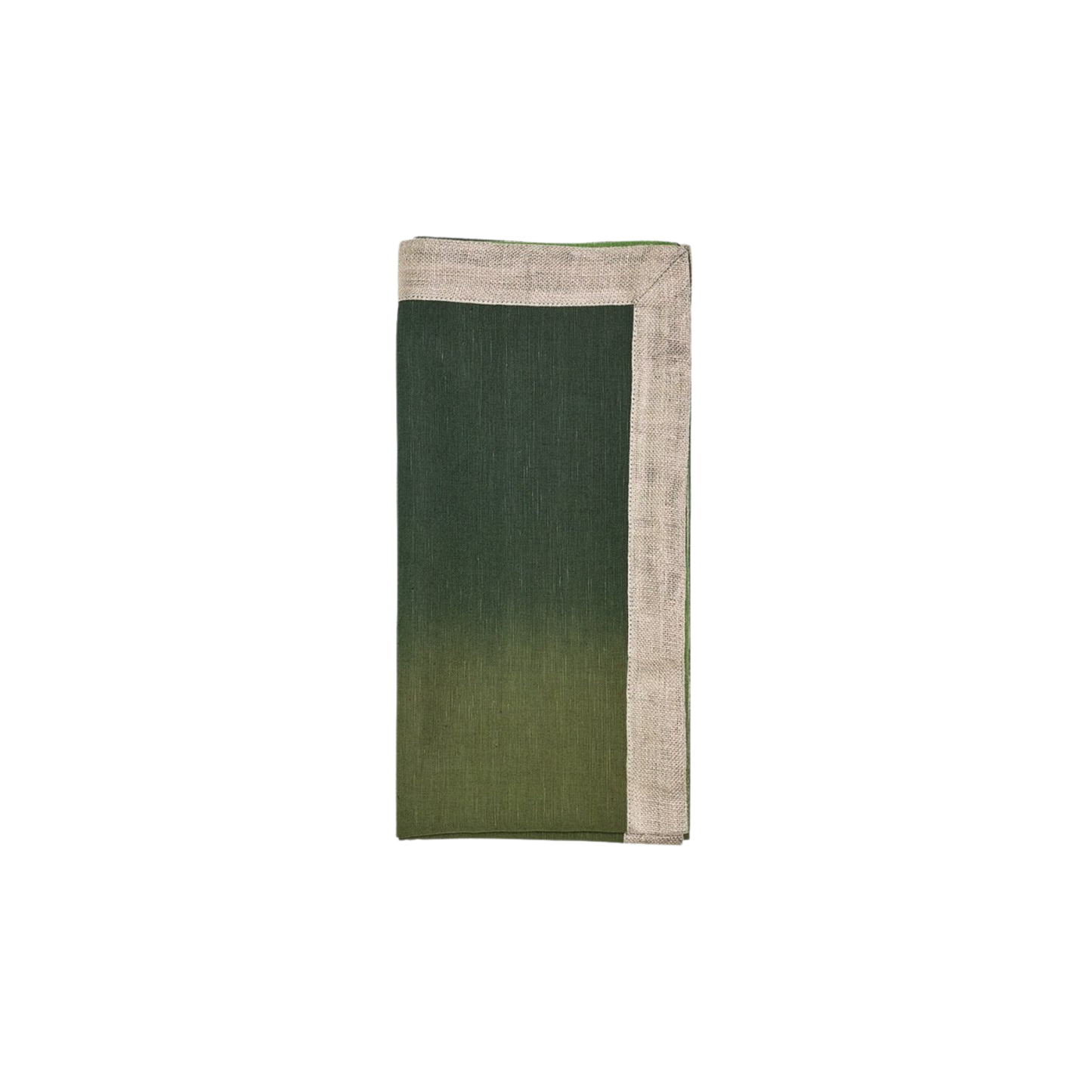 Dip Dye Napkins in Cool Tones Olive and Green - Set of 4