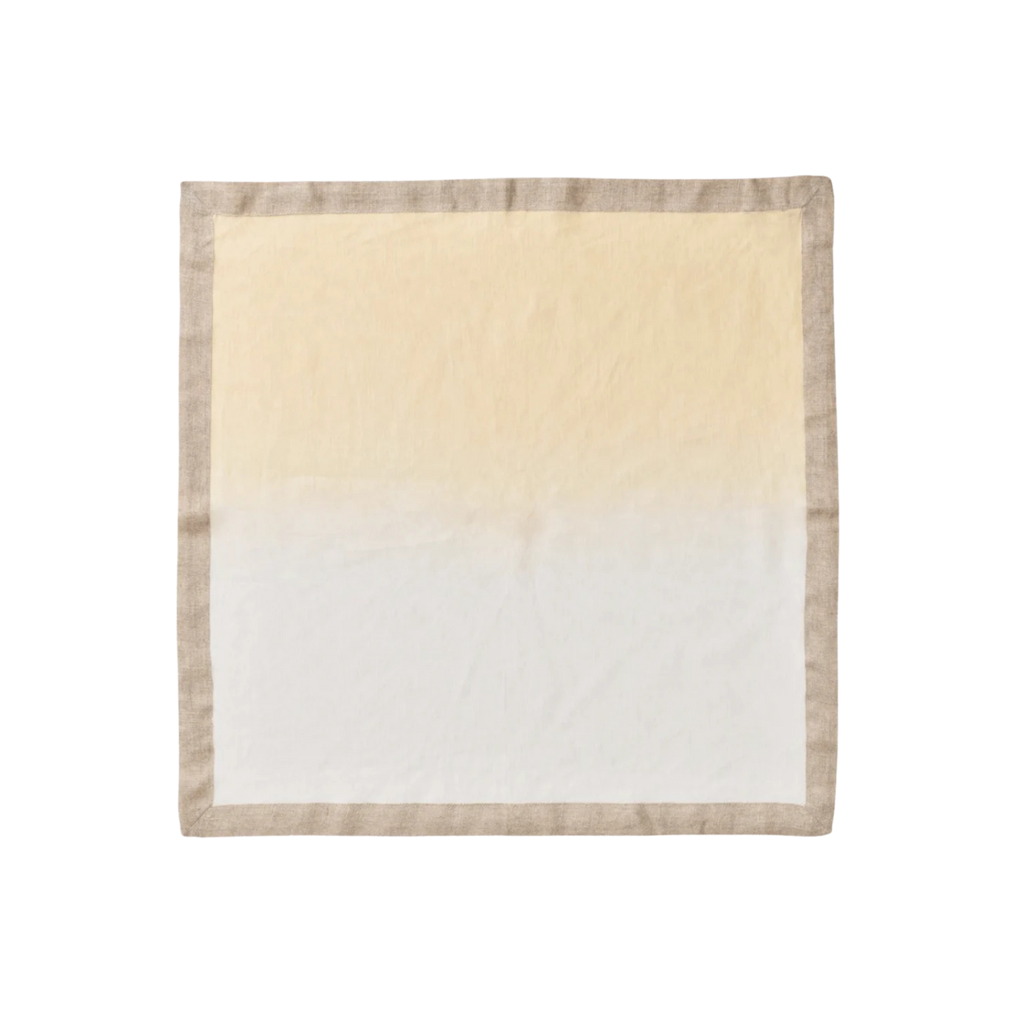 Dip Dye Napkins in Earth Tones White and Beige - Set of 4