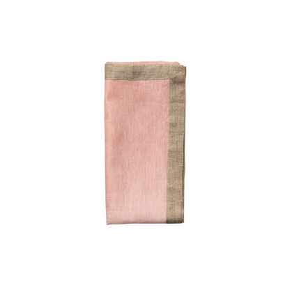 Dip Dye Napkins in Warm Tones Blush and Gold - Set of 4