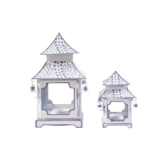 Dot French Blue Pagoda Lantern