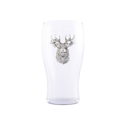 Elk Head Beer Pint Glasses - Set of 4