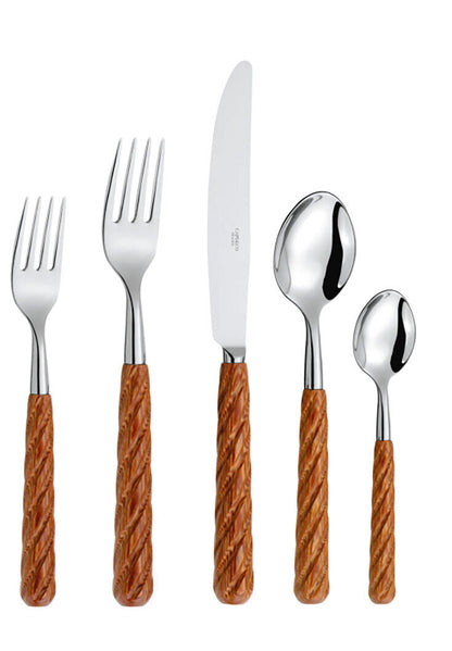 Ellipse Wood 5 Piece Place Setting