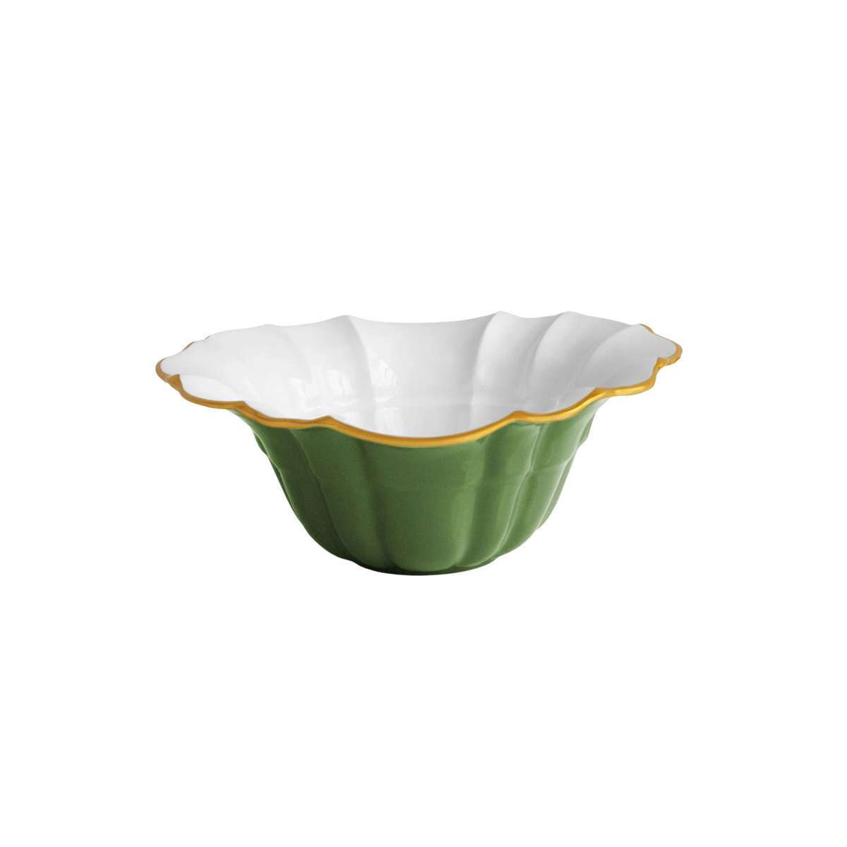 Encanto Tuscany Medium Bowl - Leaf Green and White