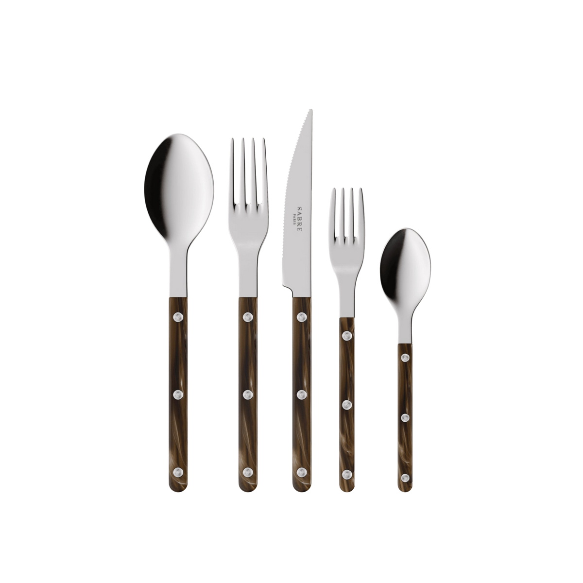 Bistrot 5-Piece Cutlery Set - Faux Buffalo