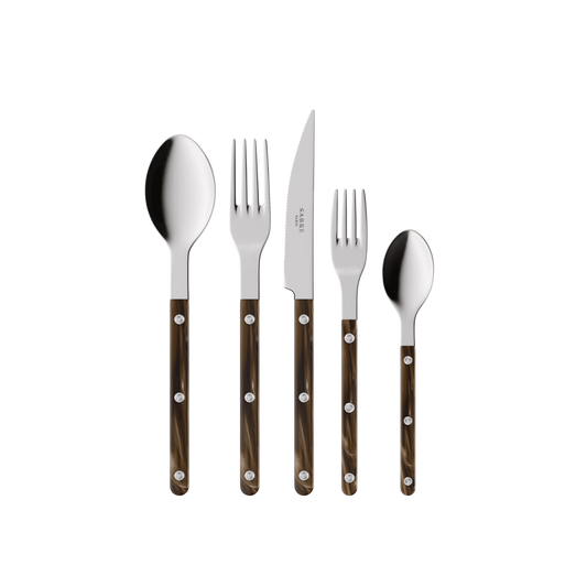 Bistrot 5-Piece Cutlery Set - Faux Buffalo