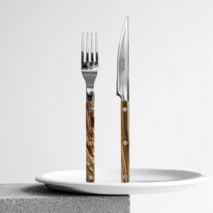 Bistrot 5-Piece Cutlery Set - Faux Buffalo