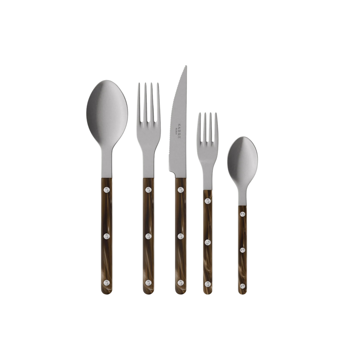 Bistrot Vintage 5-Piece Cutlery Set - Faux Buffalo