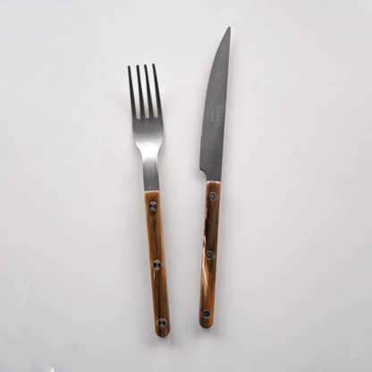 Bistrot Vintage 5-Piece Cutlery Set - Faux Buffalo