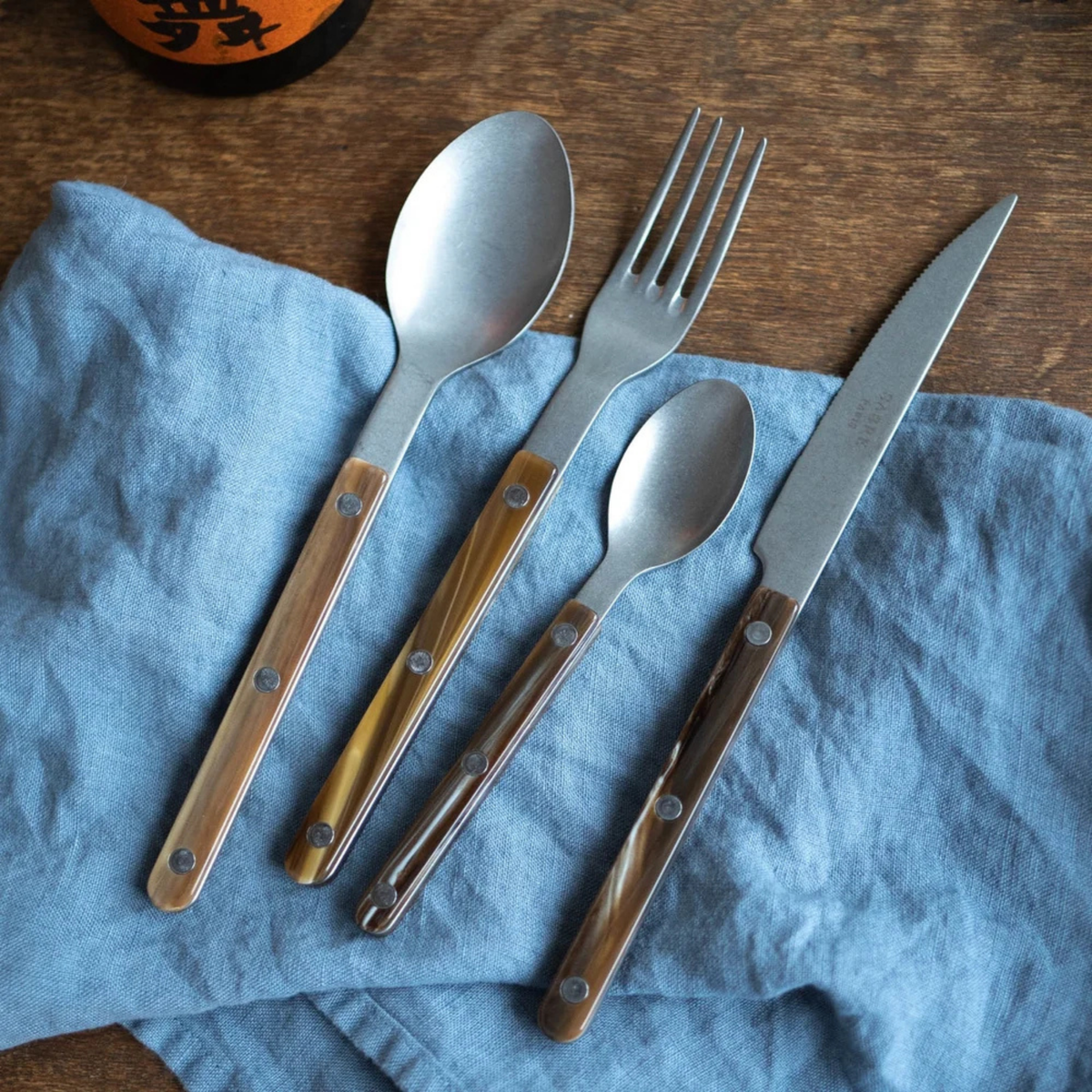 Bistrot Vintage 5-Piece Cutlery Set - Faux Buffalo