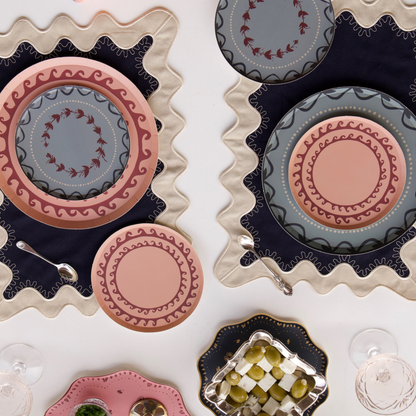 Fête Dinner Plate Set - Dusty Blue