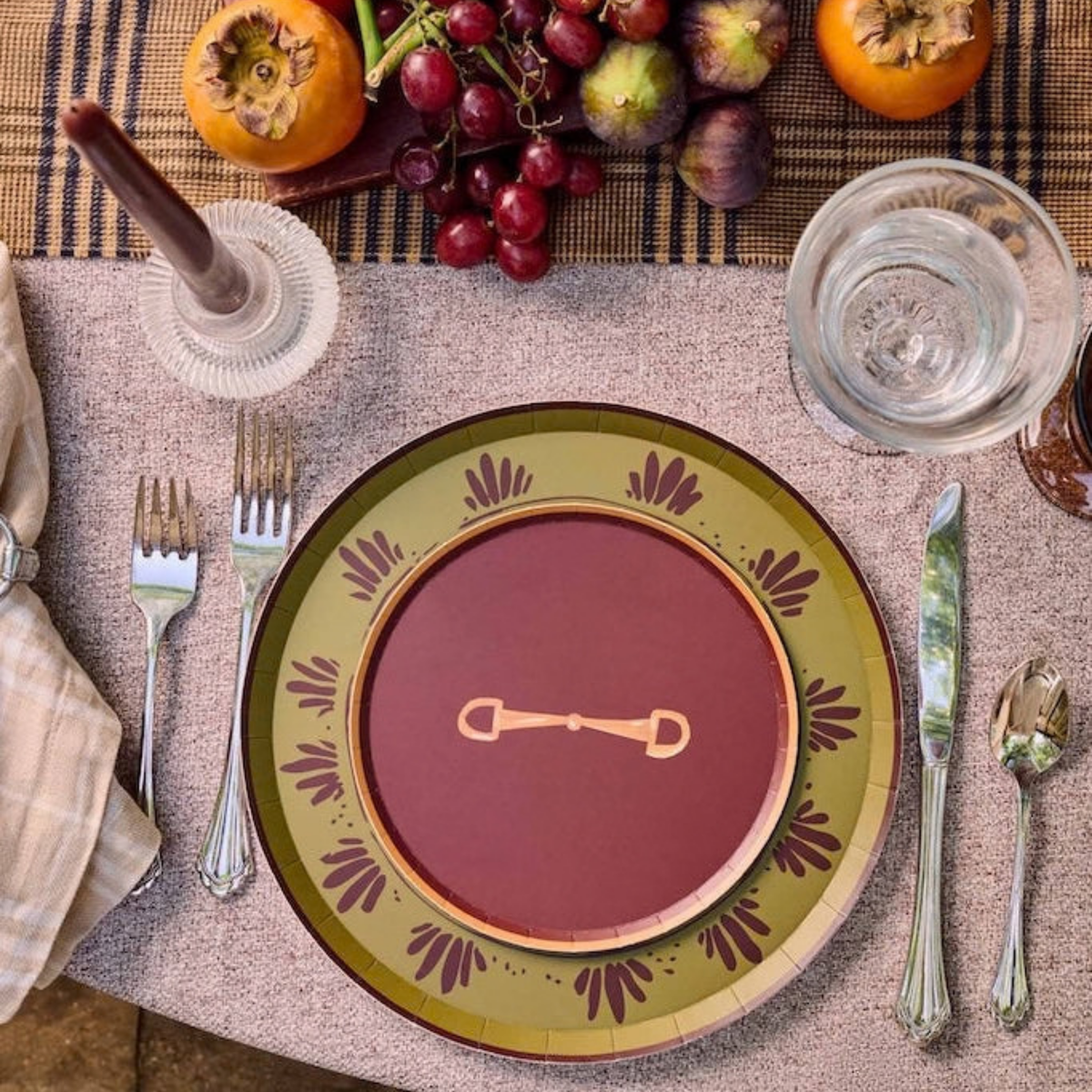 Fleur Dinner Plate Set - Dirty Martini