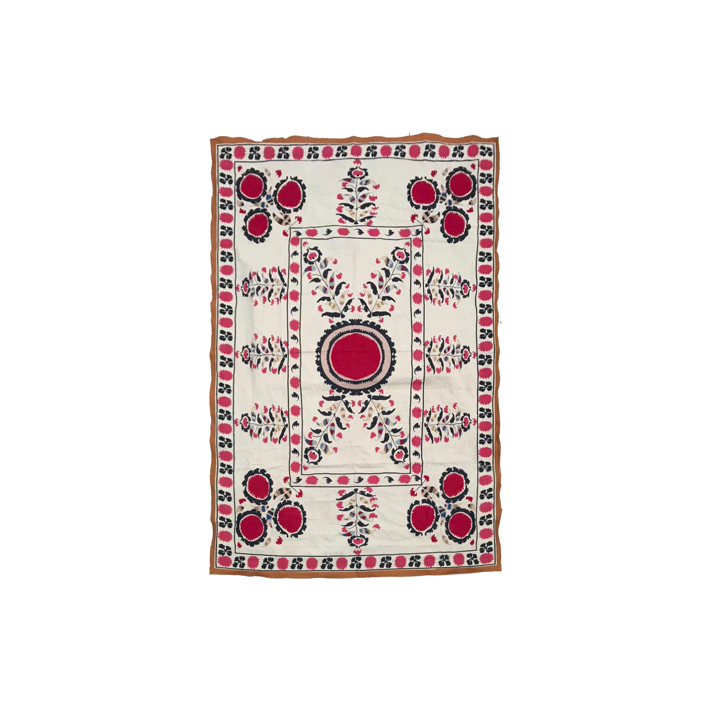 Floral, Black/Red/Multi Tablecloth