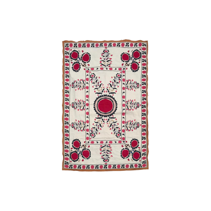 Floral, Black/Red/Multi Tablecloth