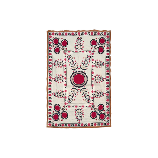 Floral, Black/Red/Multi Tablecloth