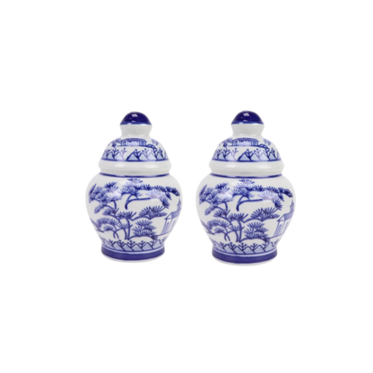 Floral and Village Salt and Pepper Shaker