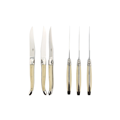 Forge de Laguiole Steak Knives Set of 6 - Opalescence