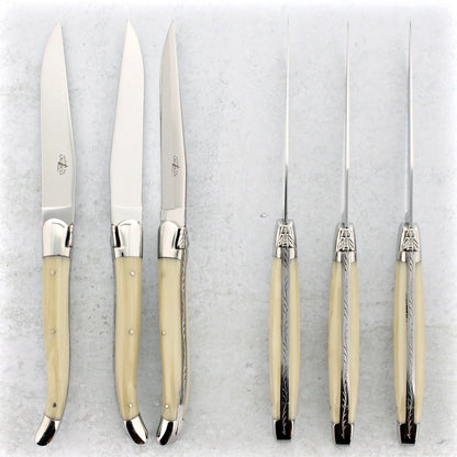 Forge de Laguiole Steak Knives Set of 6 - Opalescence