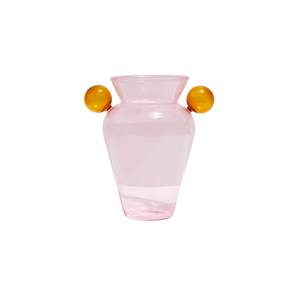 Geo Vase in Pink and Amber
