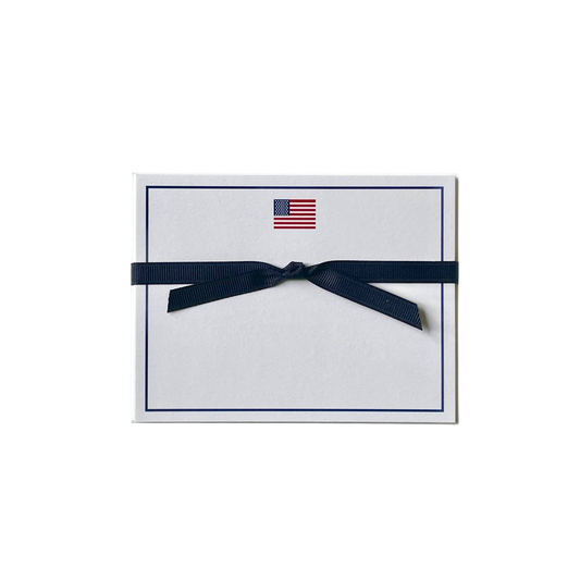 American Flag Flat Note Cards - Pack of 10