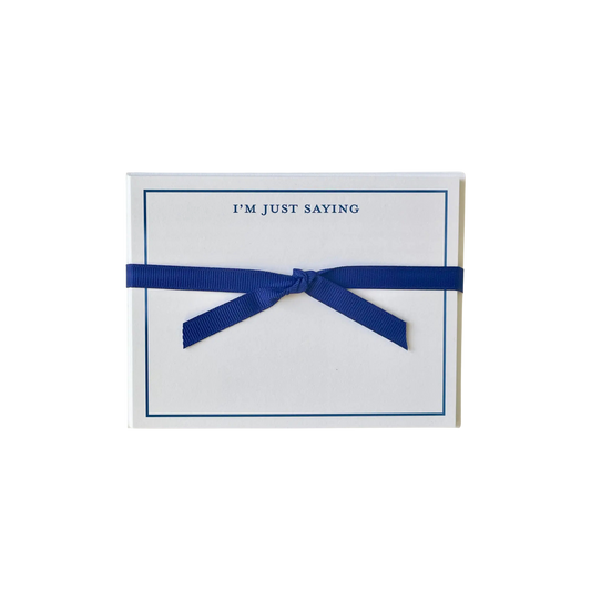 Royal Blue I'm Just Saying Stationary Set - Pack of 10