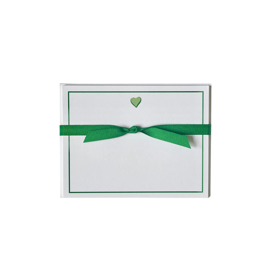 Sweet Heart Green Note Card Set - Pack of 10