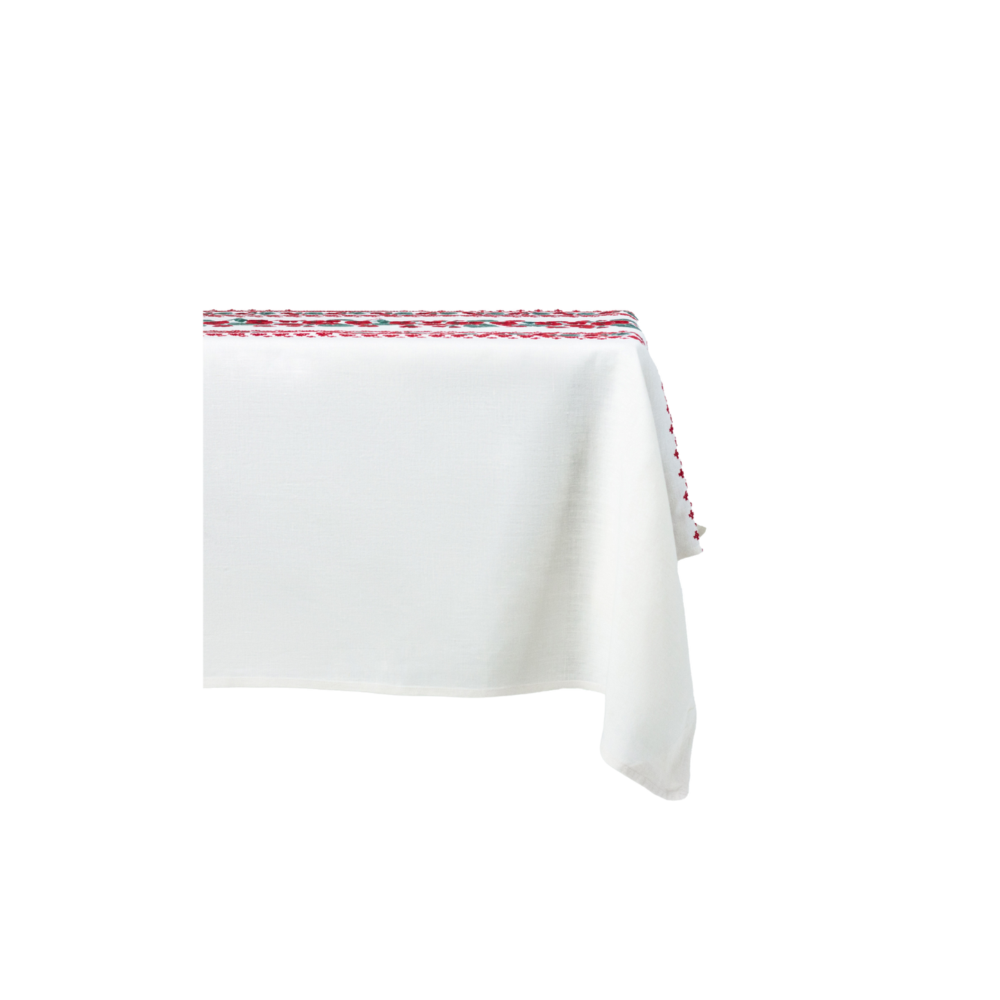 Geranio Embroidered  Rectangular Tablecloth