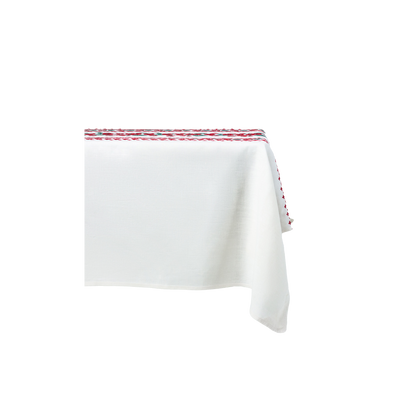 Geranio Embroidered  Rectangular Tablecloth