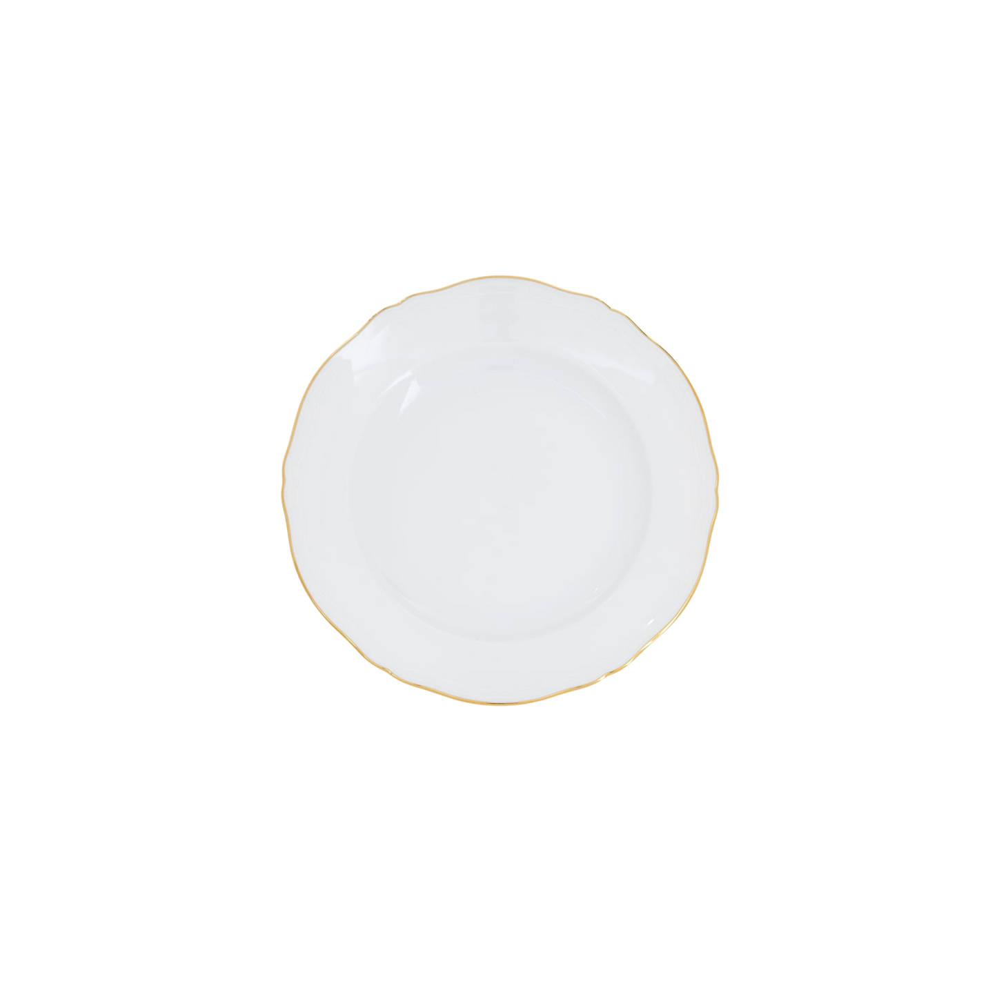 Corona Flat Bread Plate - White/Gold