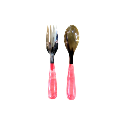 Grand Slam Servers in Pink, 14" handcrafted salad servers. Fun, colorful, and individually unique, perfect for adding a vibrant touch to your dining table. Hand wash recommended.