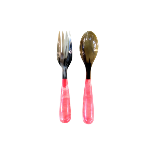 Grand Slam Servers in Pink, 14" handcrafted salad servers. Fun, colorful, and individually unique, perfect for adding a vibrant touch to your dining table. Hand wash recommended.