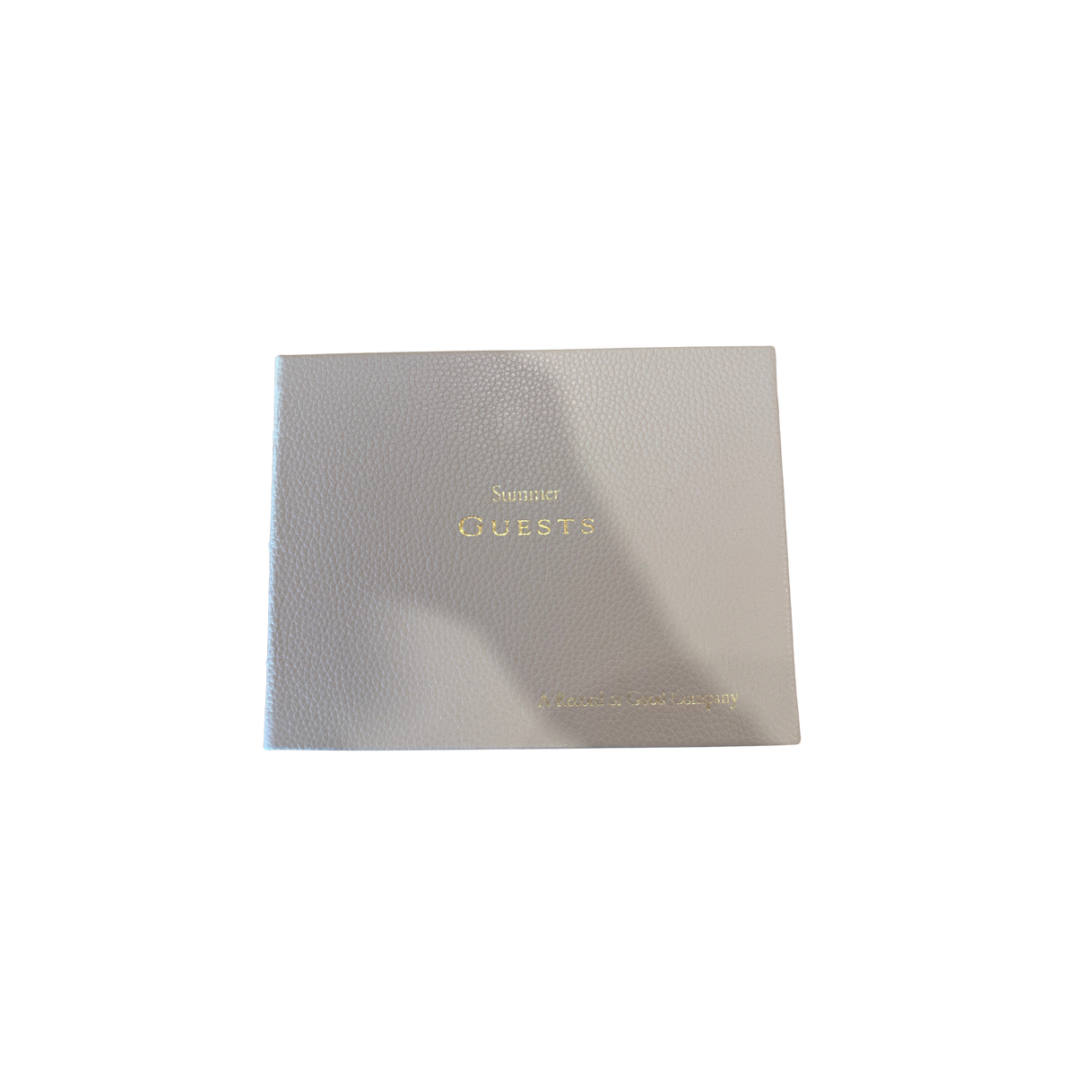 Pebble Grain Leather Guest Book - A Record of Good Company